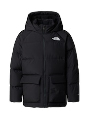 The North Face Black North Down Fleece Lined Teen Short Paka Jacket - Image 4 of 5
