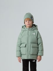 The North Face Green Down Fleece Lined Insulated Parka Jacket - Image 1 of 6