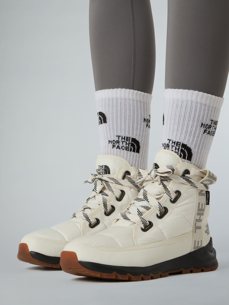 The North Face White Thermoball Luxe Lace Up Snow Boots - Image 1 of 1