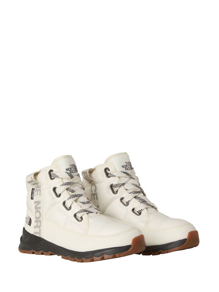 Buy The North Face White Thermoball Luxe Lace Up Snow Boots  display picture 3