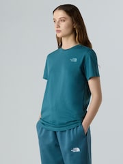 The North Face Blue W Short Sleeve Box Nse Relaxed T-Shirt - Image 1 of 5