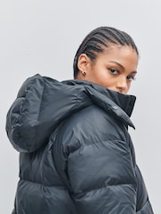 The North Face Black Hydrenalite City Long Down Hooded Puffer Parka Jacket - Image 4 of 7