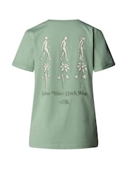 The North Face Green Relaxed W Connect Short Sleeve Graphic Print T-Shirt - Image 5 of 5