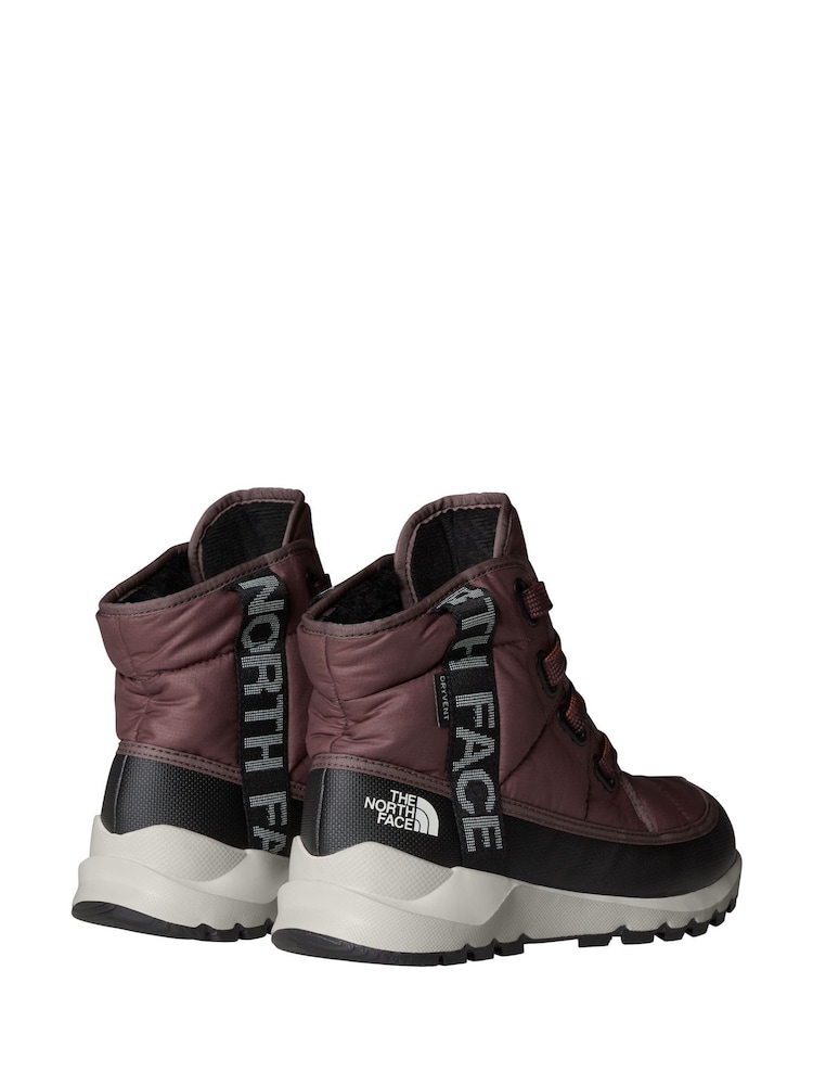 Buy The North Face Brown Thermoball Luxe Lace Up Snow Boots  display picture 2