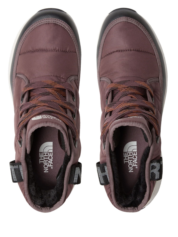 Buy The North Face Brown Thermoball Luxe Lace Up Snow Boots  display picture 3