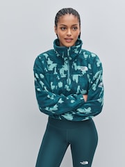 The North Face Green Mountain Athletics 1/4 Zip Printed Fleece - Image 1 of 5