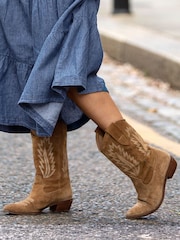 Aspiga Brown Camilla Cowboy Boots - Image 1 of 5