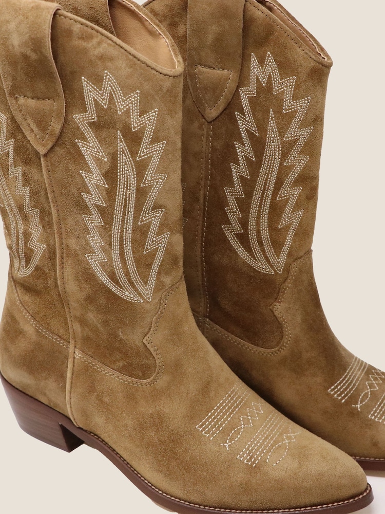 Aspiga Brown Camilla Cowboy Boots - Image 5 of 5