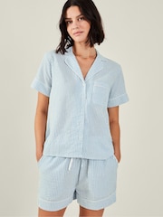 Accessorize Stripe 100% Cotton Short Pyjamas Set - صورة 1 من 4