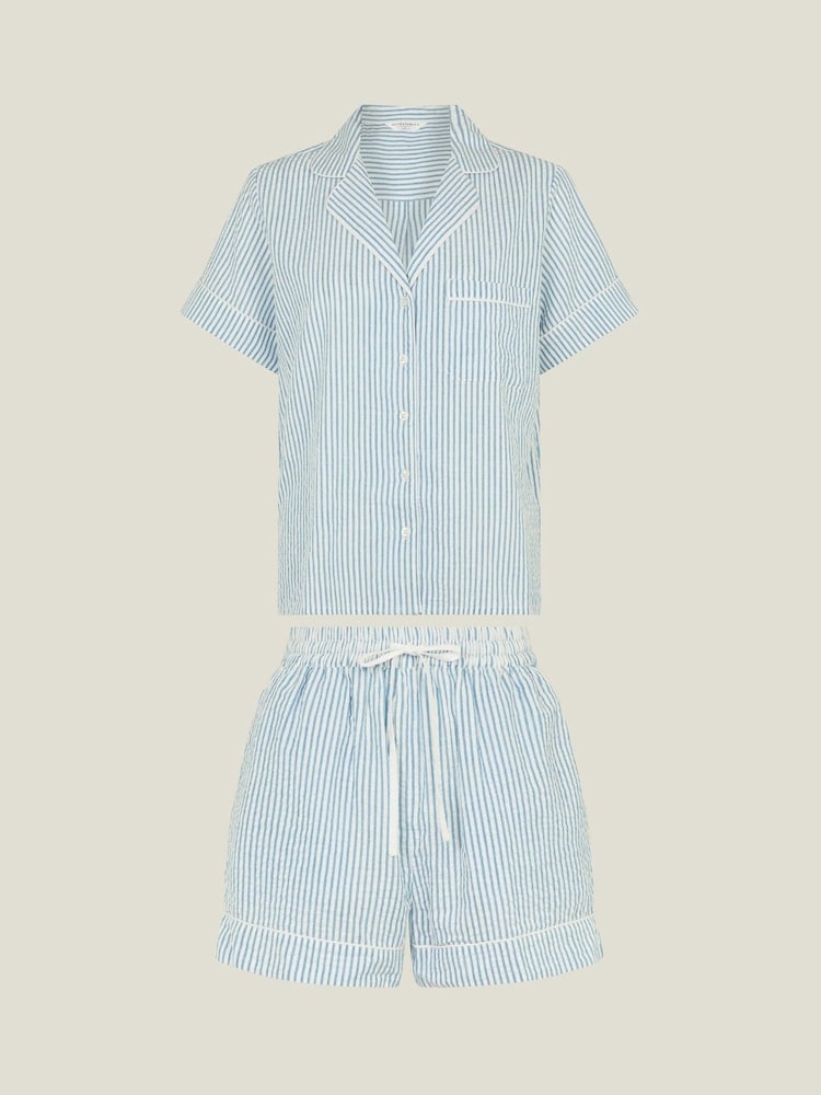 Accessorize Stripe 100% Cotton Short Pyjamas Set - صورة 4 من 4