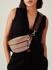 Accessorize črtast; Progast Raffia Bum Torbica - Slika 5 iz 5