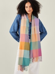 Accessorize Black Woven Colour Block Blanket Scarf - Image 3 of 3