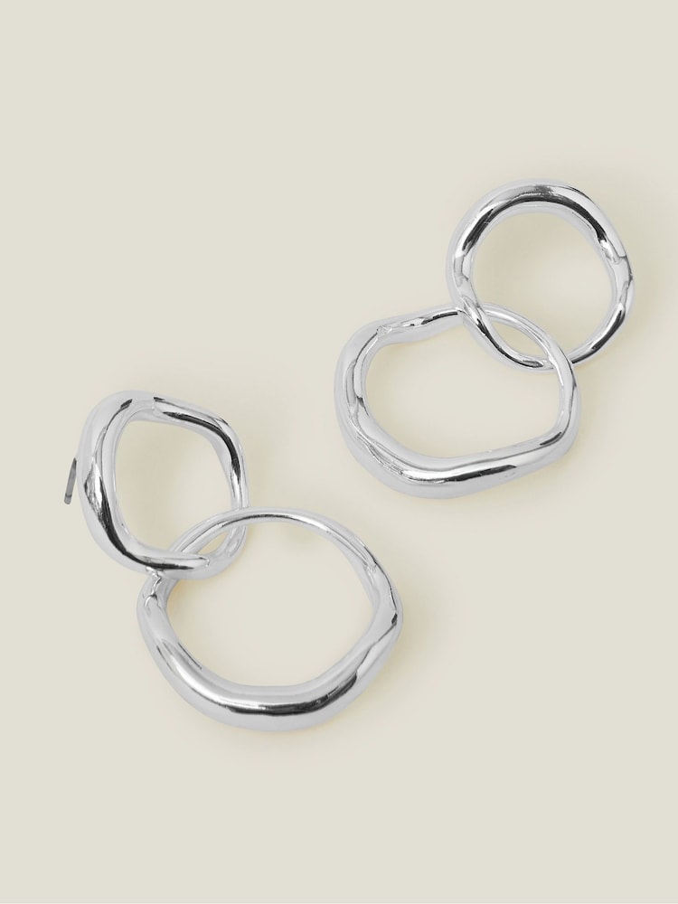 Accessorize Double Hoop Drop Earrings - صورة 1 من 2