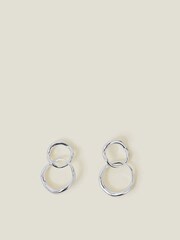 Accessorize Double Hoop Drop Earrings - صورة 2 من 2