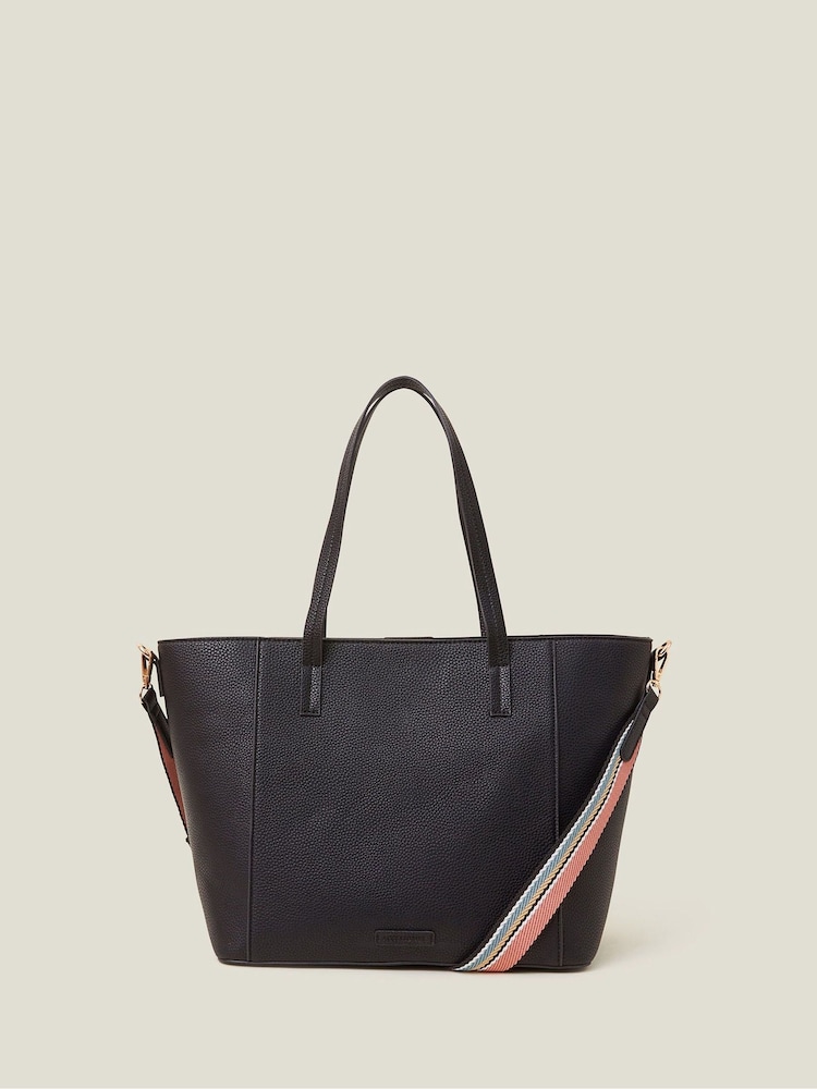 Accessorize Black Faux Leather Shoulder Bag - Image 1 of 4