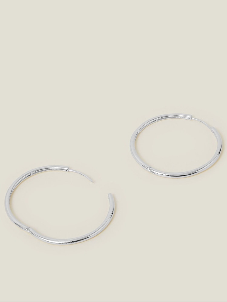 Accessorize Silver Tone Hoop Earrings - Image 2 of 2