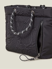 Accessorize Black Floral Quilted Hand Bag - Image 2 of 3