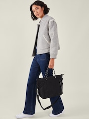 Accessorize Black Floral Quilted Hand Bag - Image 3 of 3