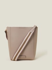 Accessorize Nude Faux Leather Bucket Bag - Image 1 of 2