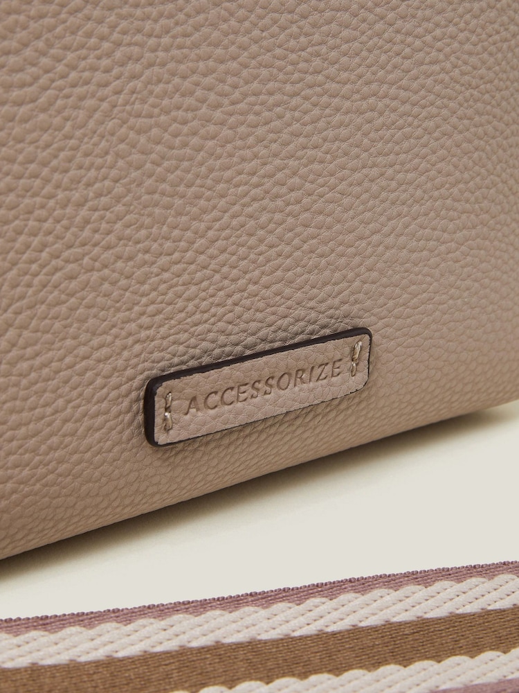 Accessorize Nude Faux Leather Bucket Bag - Image 2 of 2