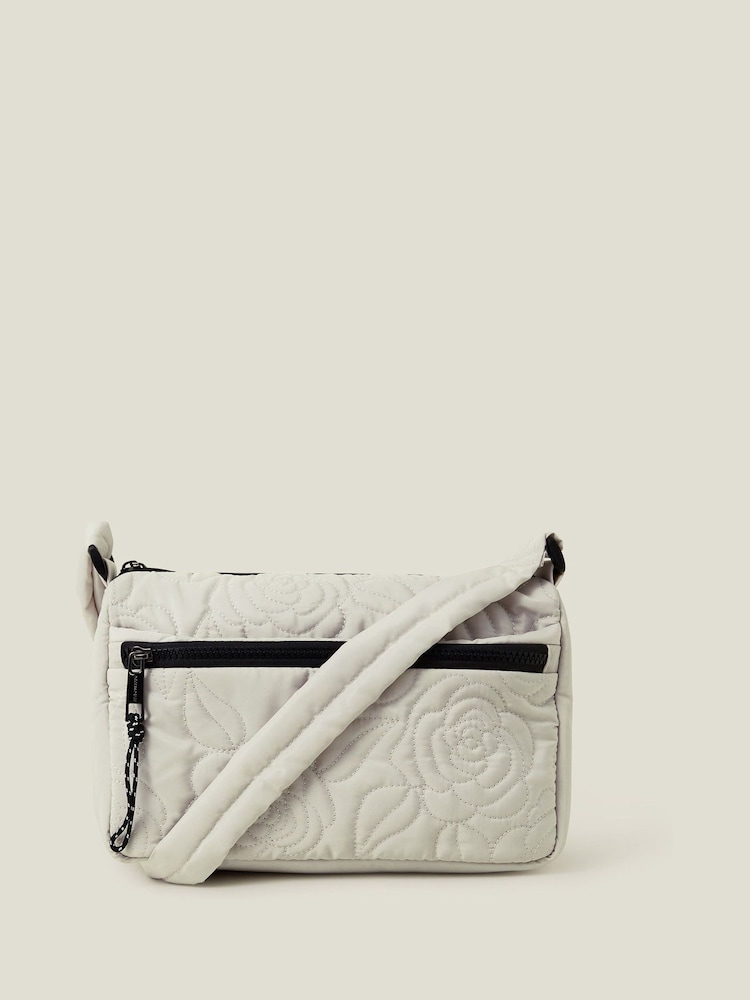 Cream - Accessorize rožast vzorec Prešita torba za fotoaparat - Slika 2 iz 3