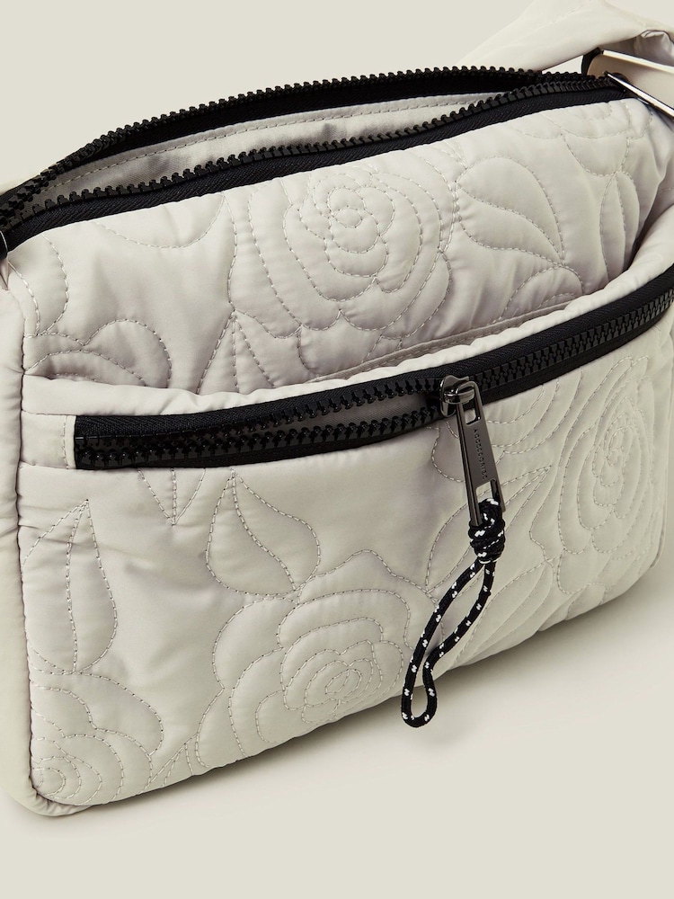 Cream - Accessorize rožast vzorec Prešita torba za fotoaparat - Slika 3 iz 3