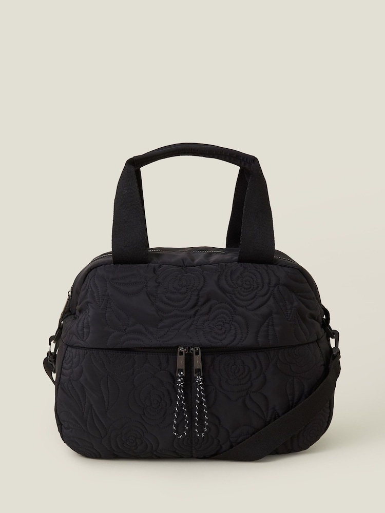 Negro - Bolsa de viaje acolchada floral de Accessorize - Imagen 1 de 6 Negro - Bolsa de viaje acolchada floral de Accessorize - Imagen 1 de 6