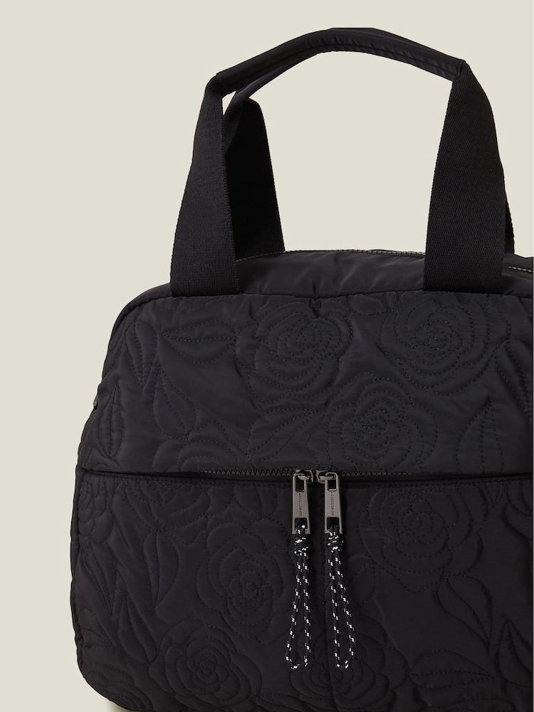Negro - Bolsa de viaje acolchada floral de Accessorize - Imagen 2 de 6 Negro - Bolsa de viaje acolchada floral de Accessorize - Imagen 2 de 6