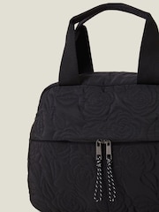 črna - Prešita potovalna torba z vzorcem Accessorize rožast - Slika 5 iz 6