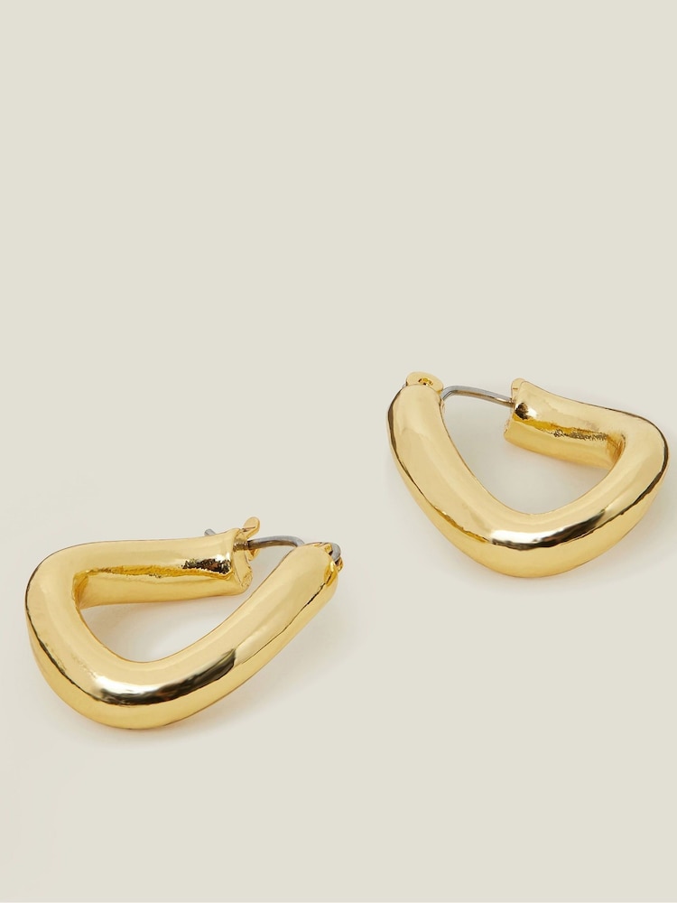 Accessorize 14ct Chunky Molten Hoop uhani - Slika 1 iz 2