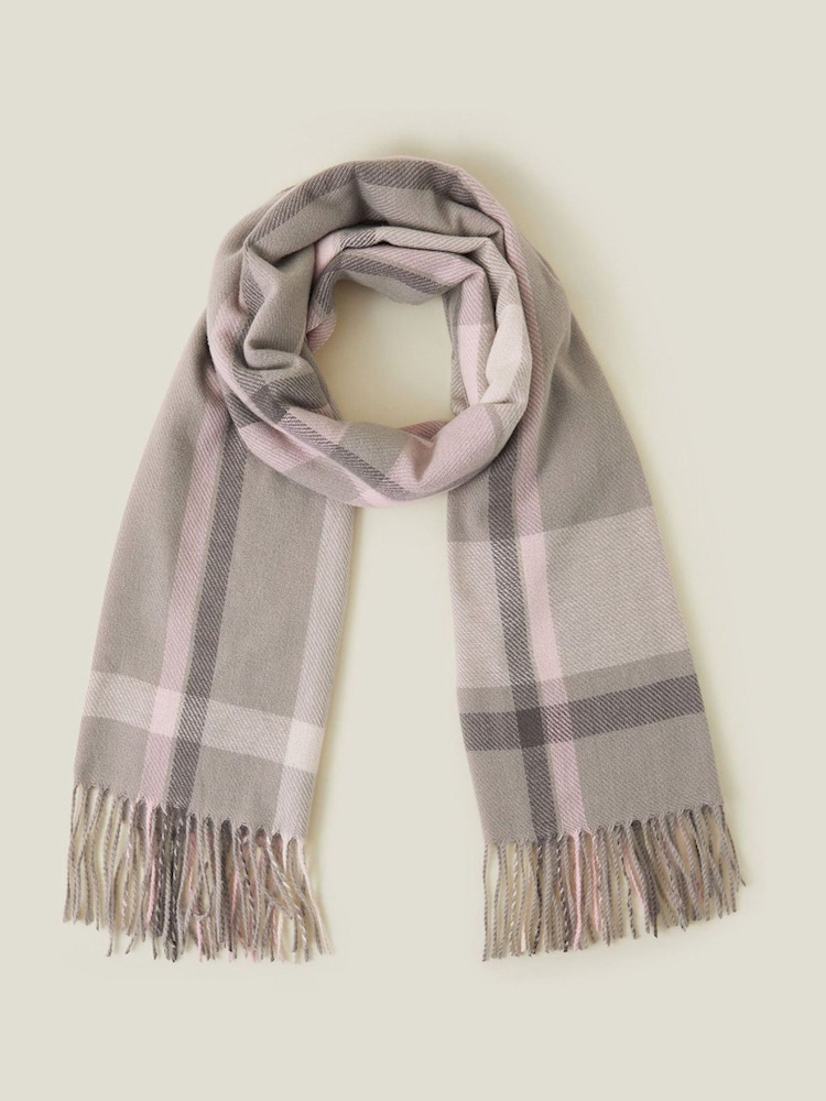 Accessorize woven pastel karirast; s karirastim vzorcem odeja šal; ruta - Slika 2 iz 2
