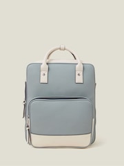 Accessorize Blue Colourblock Faux Leather Backpack - Image 1 of 2