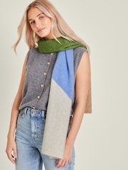 Accessorize Natural Colour Block Knit Scarf - Image 1 of 2