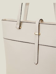 Accessorize Cream Faux Leather Large Tote Bag - Image 2 of 2