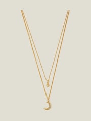 Accessorize 14ct Platirana nebesna obesek Layered ogrlica - Slika 1 iz 1