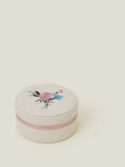 Accessorize Cream Embroidered Medium Jewellery Box - Image 1 of 3