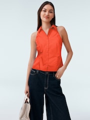Vermelho - Camisa justa sem mangas - Imagem 1 de 6