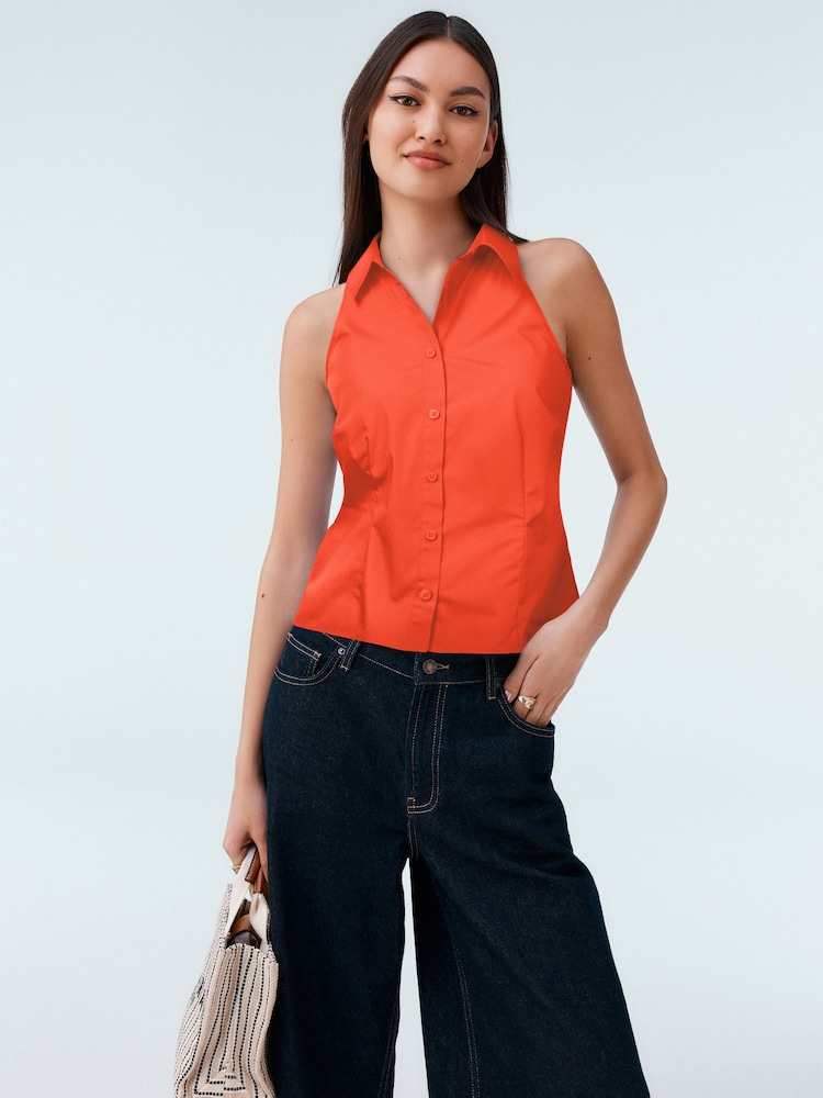 Vermelho - Camisa justa sem mangas - Imagem 1 de 6