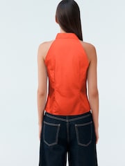 Vermelho - Camisa justa sem mangas - Imagem 3 de 6