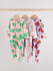 Bright Baby Two Way Zip Sleepsuits 3 Pack - Image 1 of 11