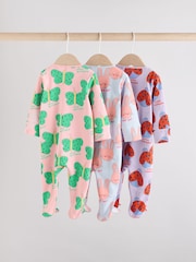 Bright Baby Two Way Zip Sleepsuits 3 Pack - Image 2 of 11
