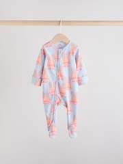 Bright Baby Two Way Zip Sleepsuits 3 Pack - Image 5 of 11
