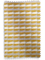 Ochre Yellow Mini Stripe Geo Upholstery Swatch - Image 1 of 1