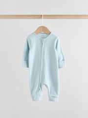 Blue Baby Two Way Zip Footless Sleepsuits 3 Pack (0-3yrs) - Image 3 of 7