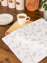 Avalon Home White and Pink Bunnies and Bows Tea Towel - Image 4 of 5