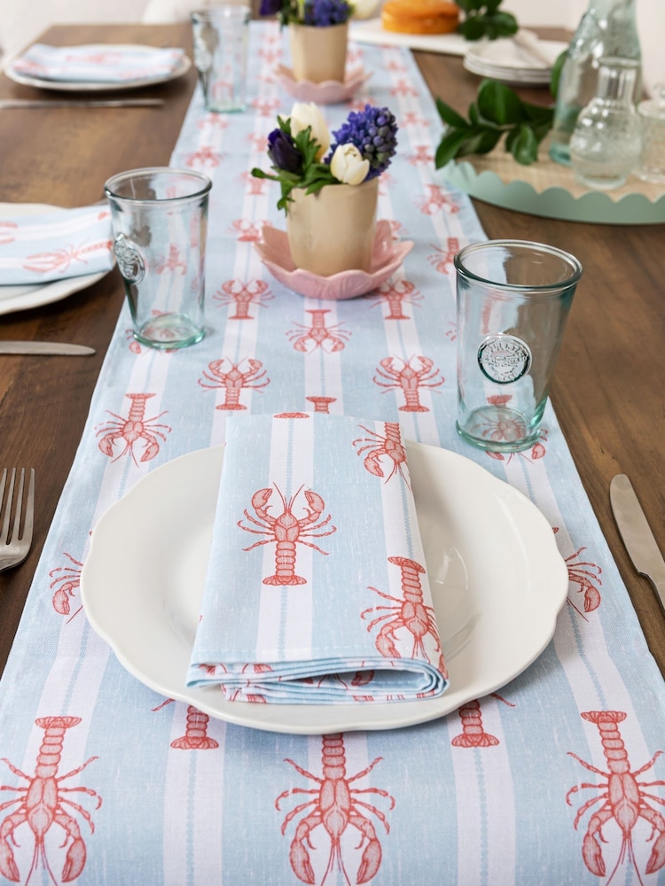 Avalon Home Blue Striped Lobster Table Runner - Image 3 of 6