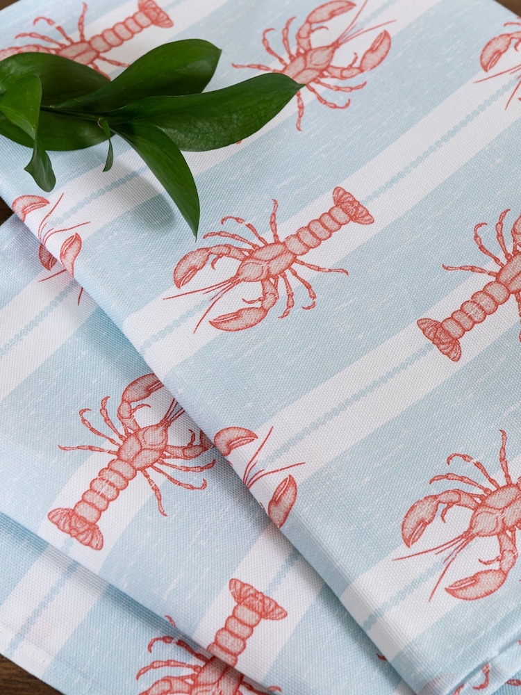 Avalon Home Blue Striped Lobster Table Runner - Image 6 of 6 Avalon Home Blue Striped Lobster Table Runner - Image 6 of 6