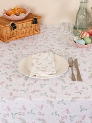 Avalon Home Set of 2 White and Pink Bunnies and Bows Napkins - Image 3 of 6