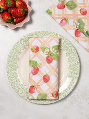 Avalon Home Set of 2 Pink Strawberry Picnic Napkins - Image 1 of 6