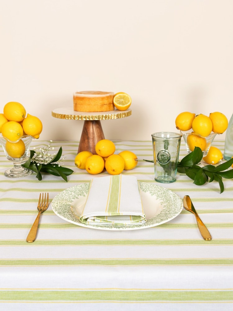 Avalon Home Multi Ticking Stripe Tablecloth - Image 2 of 4 Avalon Home Multi Ticking Stripe Tablecloth - Image 2 of 4